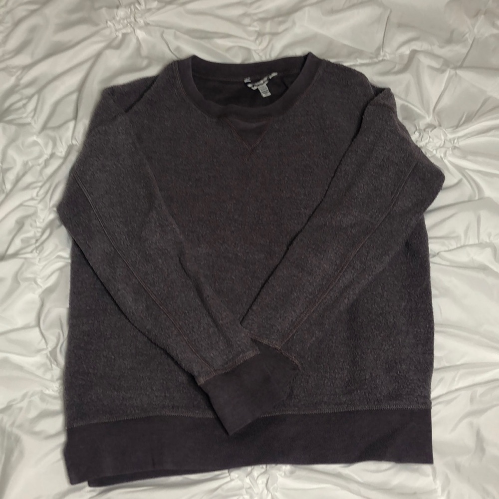 American eagle purple cozy fuzzy sweater